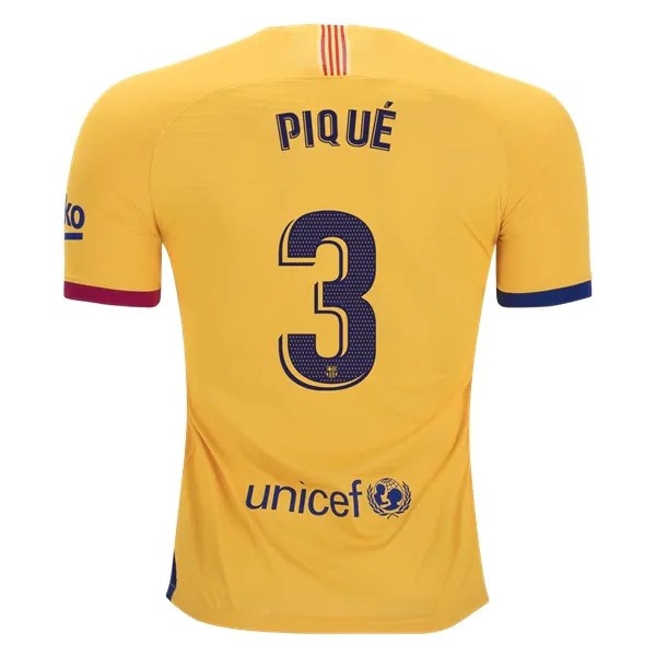 Camiseta Barcelona NO.3 Pique Replica Segunda Ropa 2019/20 Amarillo